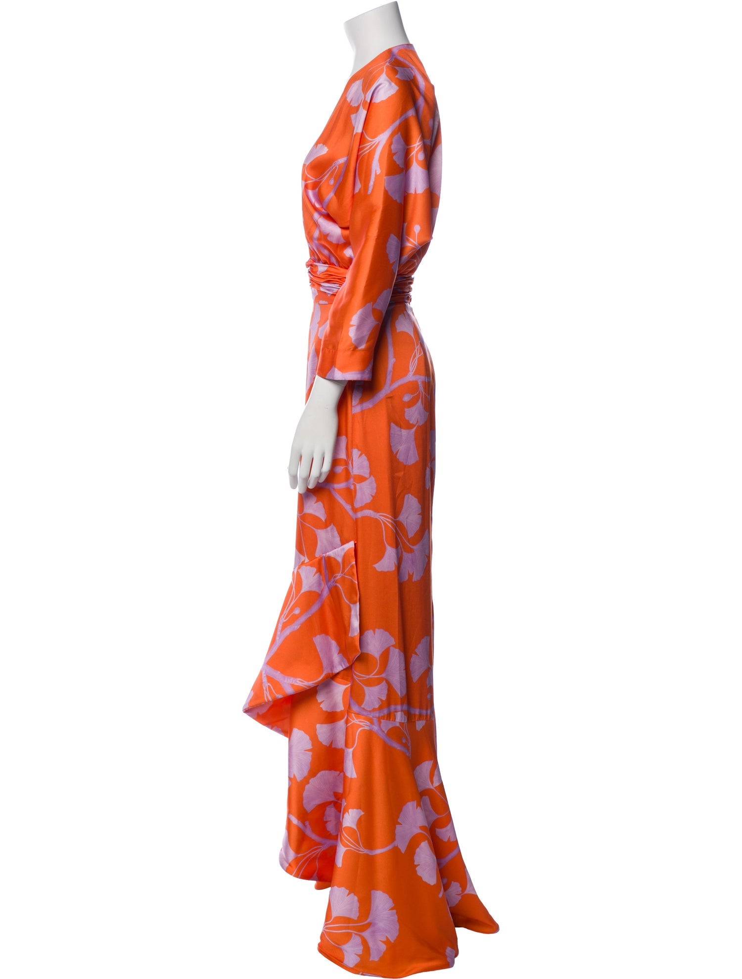 Andres Otalora Floral Print Long Dress