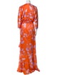 Andres Otalora Floral Print Long Dress