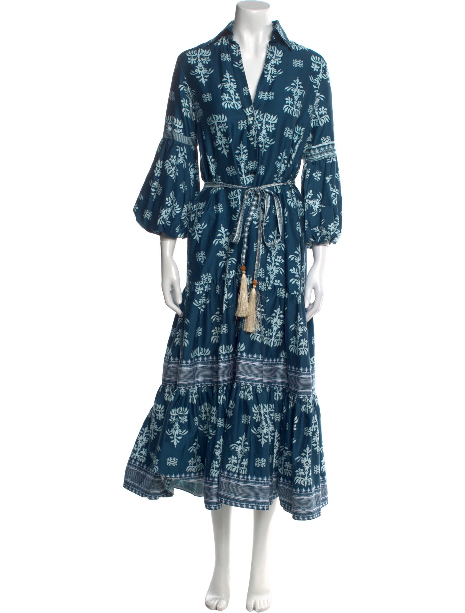 Andres Otalora Floral Print Long Dress