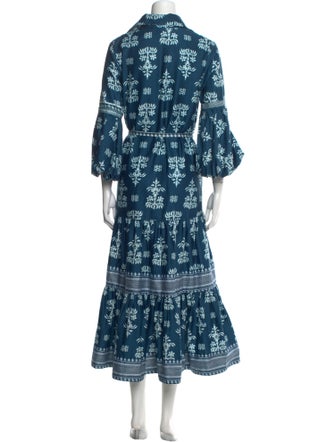 Andres Otalora Floral Print Long Dress