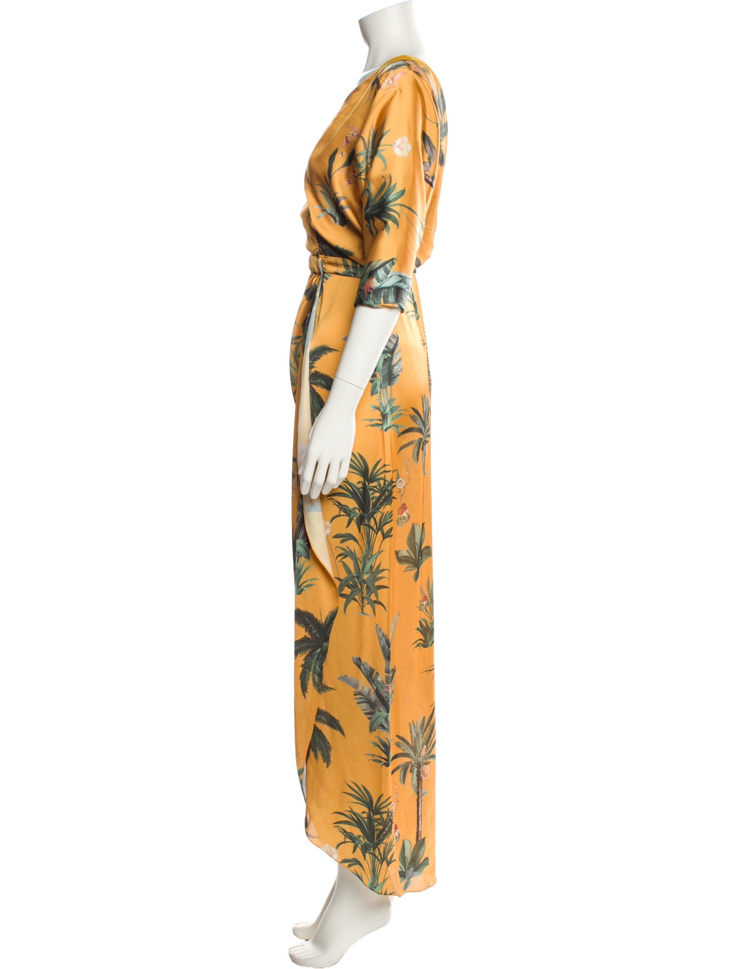 Andres Otalora Floral Print Long Dress