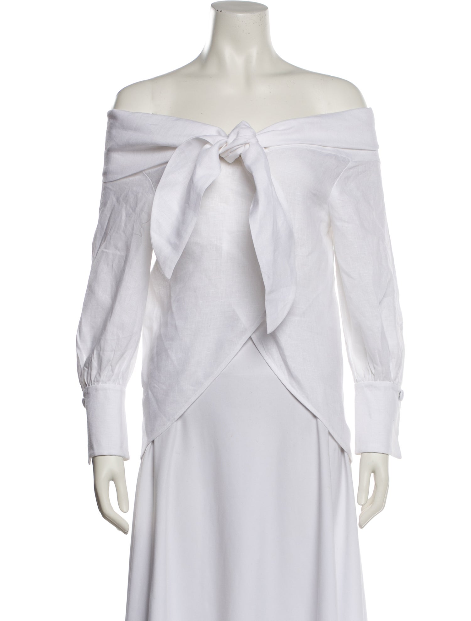 Andres Otalora Linen Off-The-Shoulder Blouse