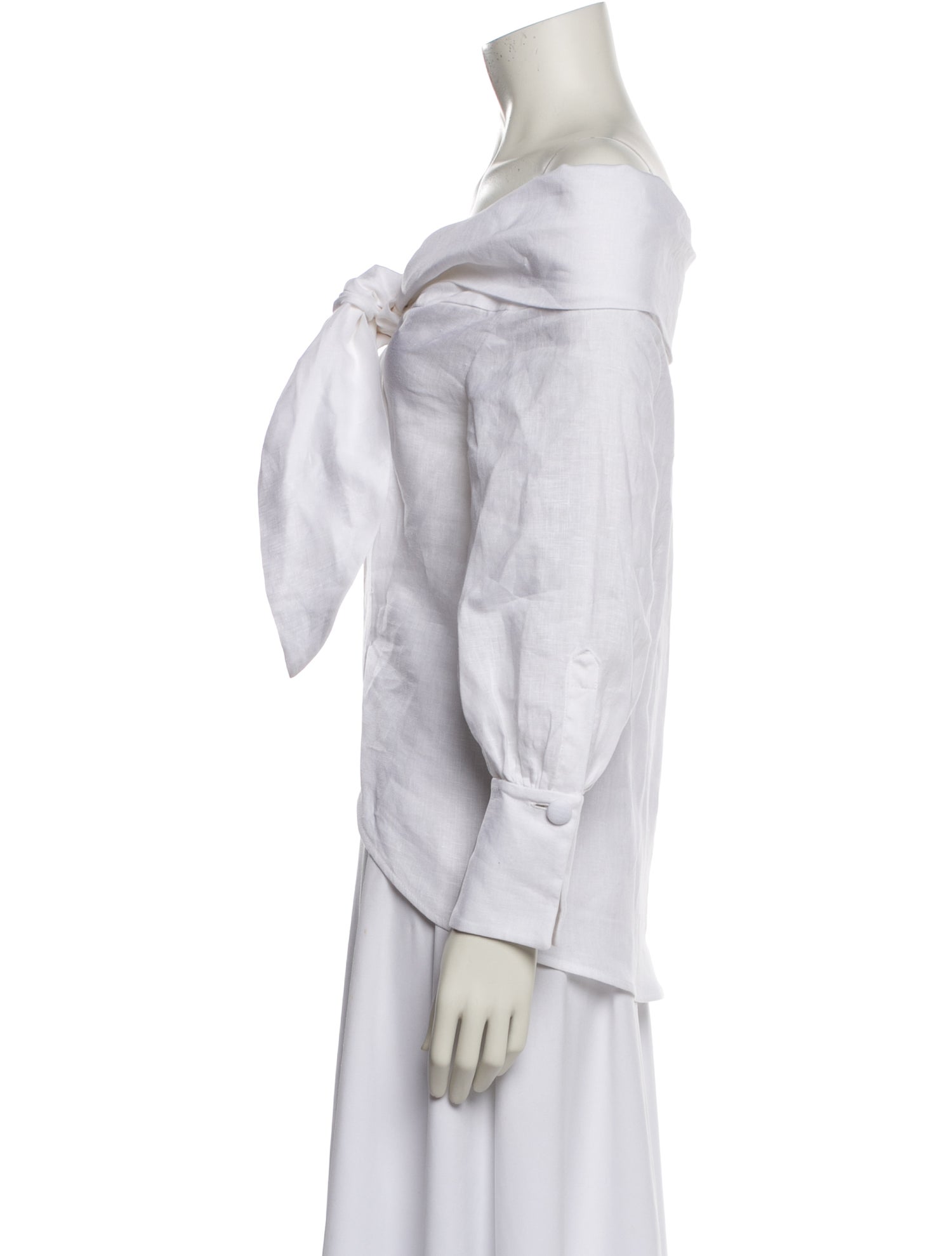 Andres Otalora Linen Off-The-Shoulder Blouse