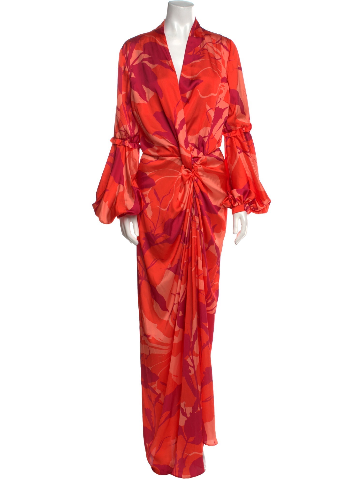 Andres Otalora Floral Print Long Dress