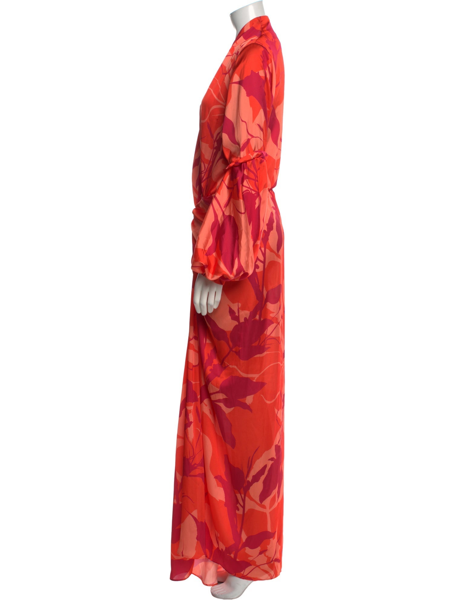 Andres Otalora Floral Print Long Dress