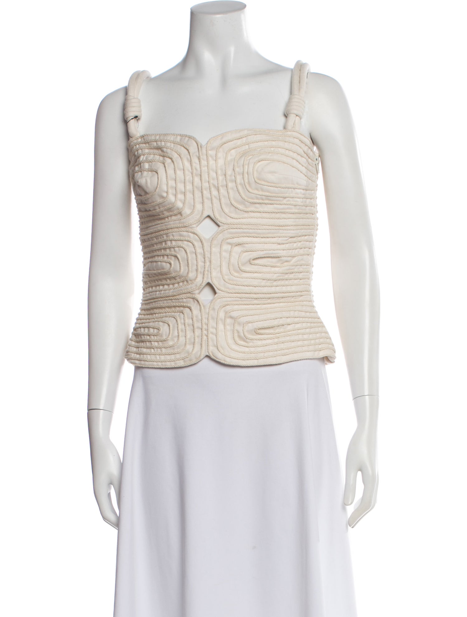 Andres Otalora Linen Square Neckline Top w/ Tags
