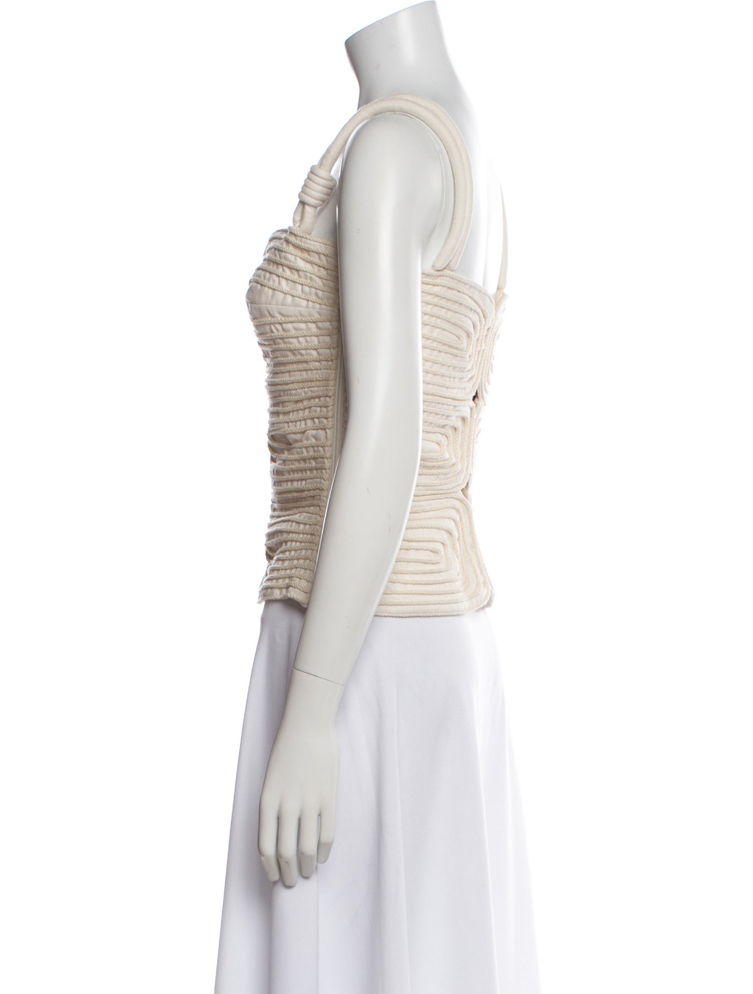 Andres Otalora Linen Square Neckline Top w/ Tags