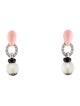 Andreoli 18K Quartz, Onyx, Sapphire, Ceramic & Diamond Drop Earrings