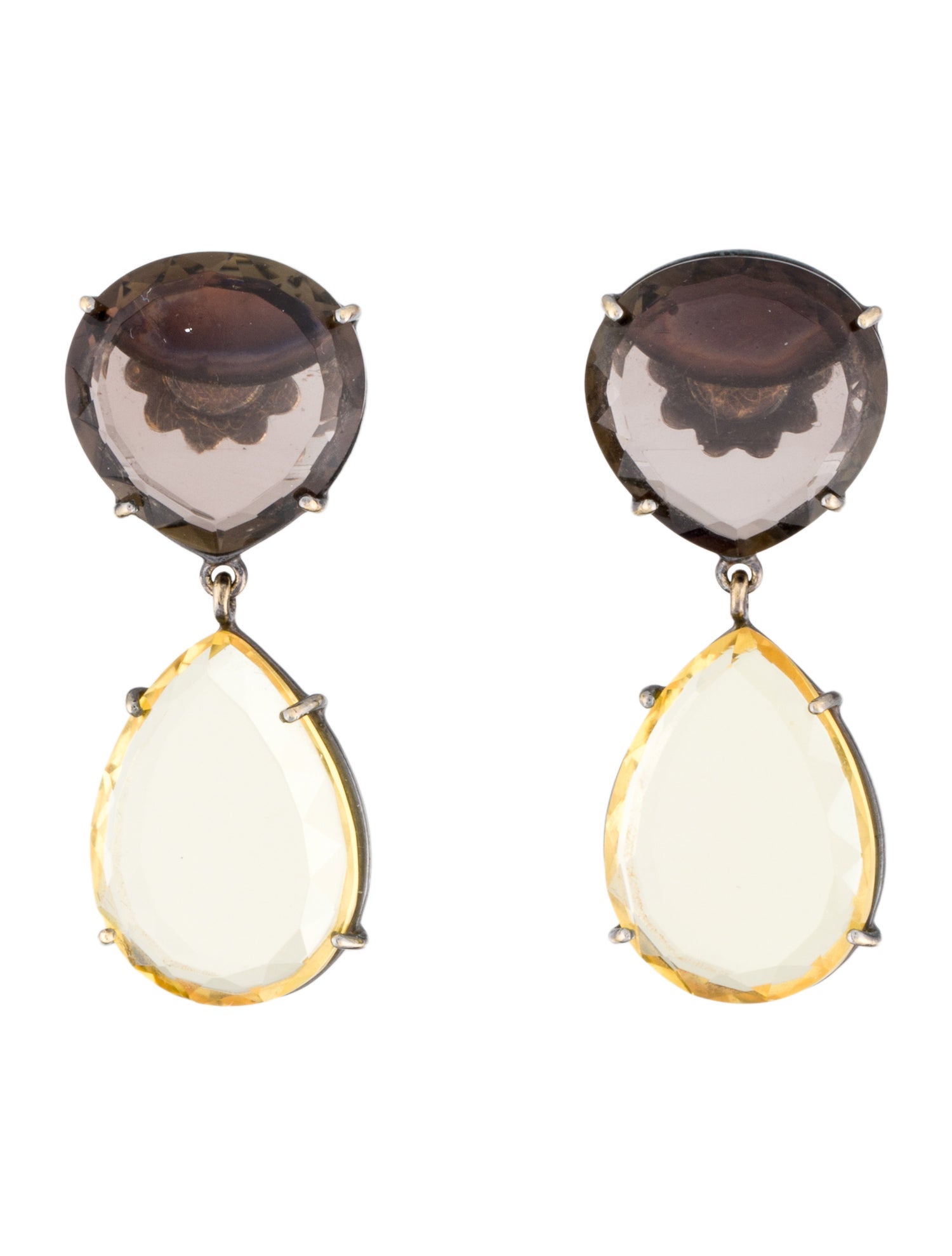 Andreoli 18K Quartz Drop Earrings