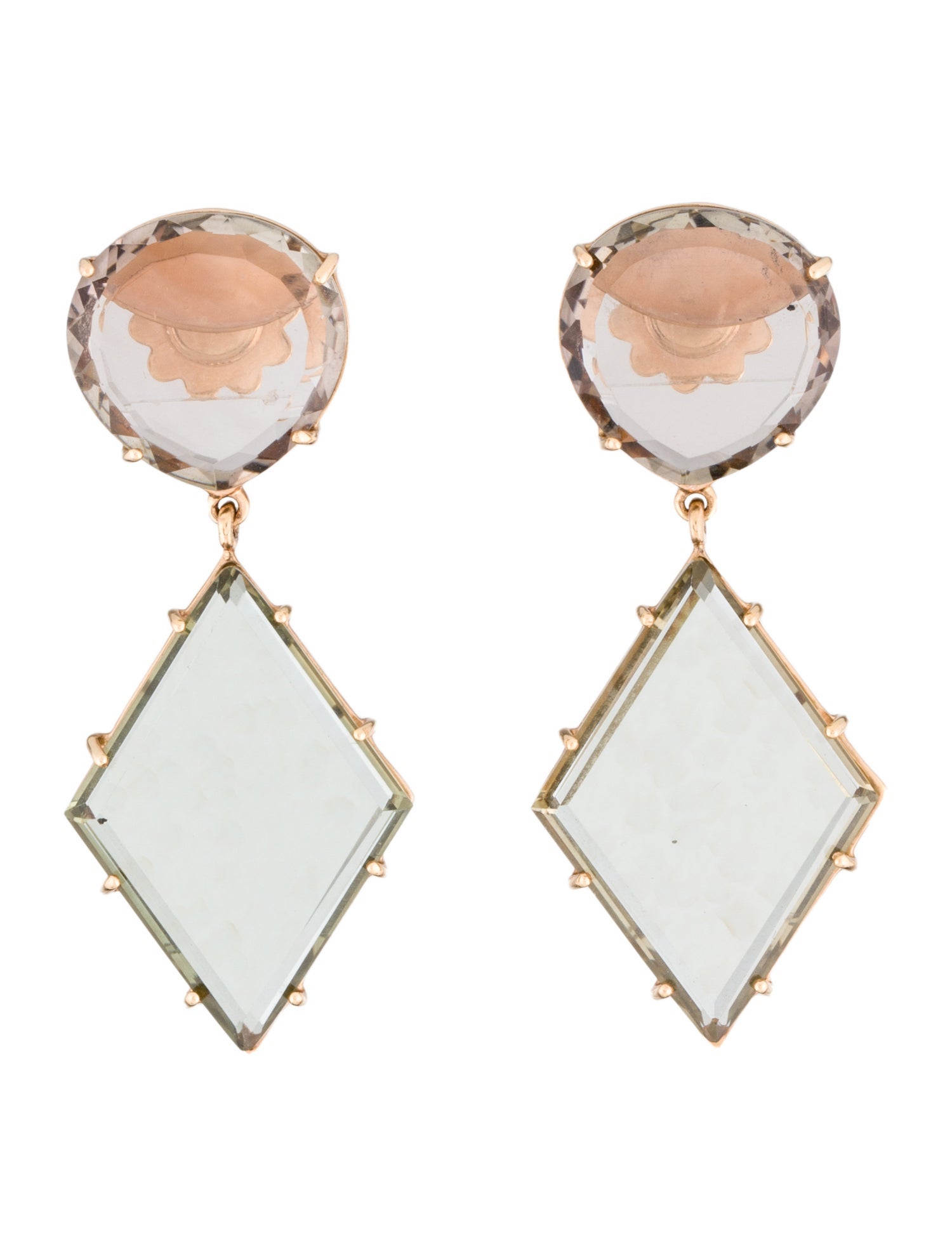 Andreoli 18K Quartz Drop Earrings