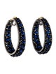 Andreoli Kyanite & Diamond Hoop Earrings