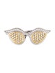 Andreoli 18K Diamond Two-Tone Cat Eye Glasses Pendant