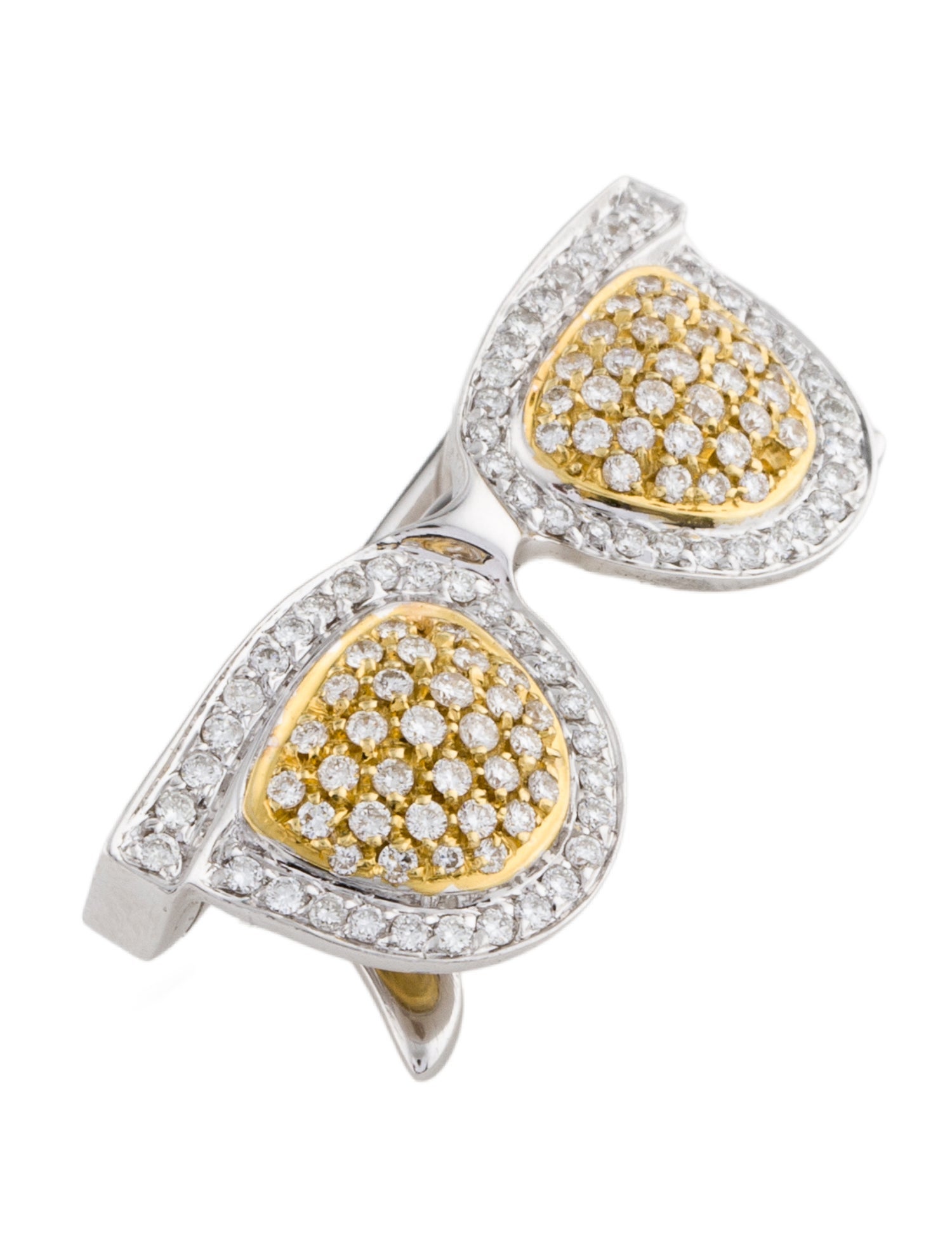 Andreoli 18K Diamond Two-Tone Sunglasses Pendant