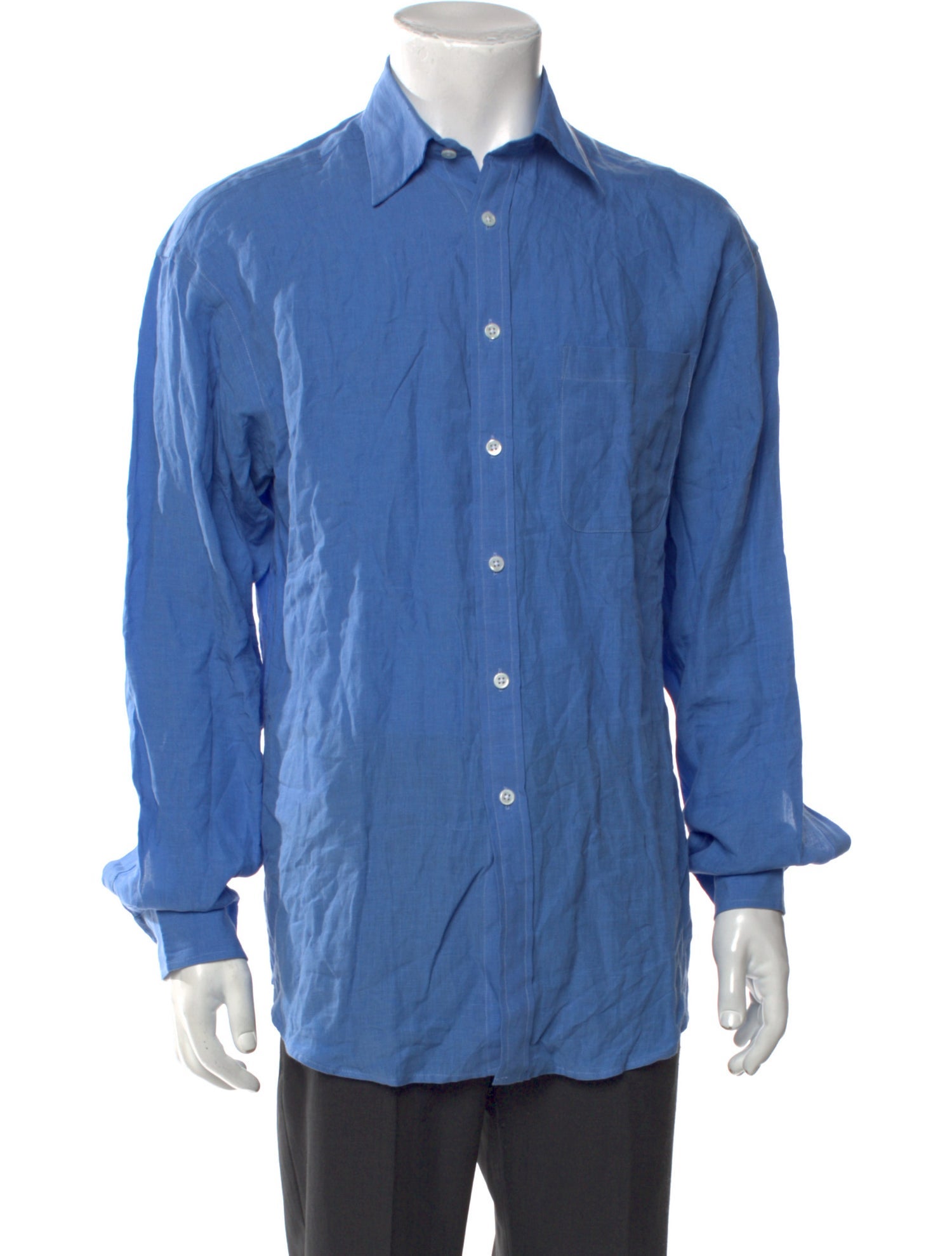 Anderson & Sheppard Linen Long Sleeve Dress Shirt