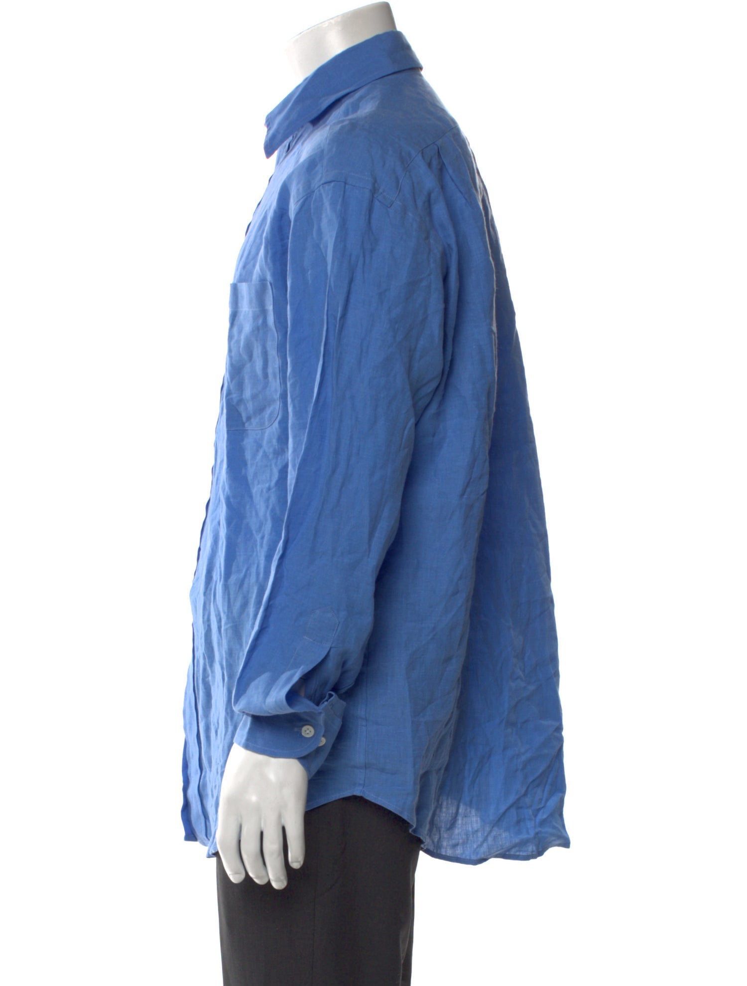 Anderson & Sheppard Linen Long Sleeve Dress Shirt