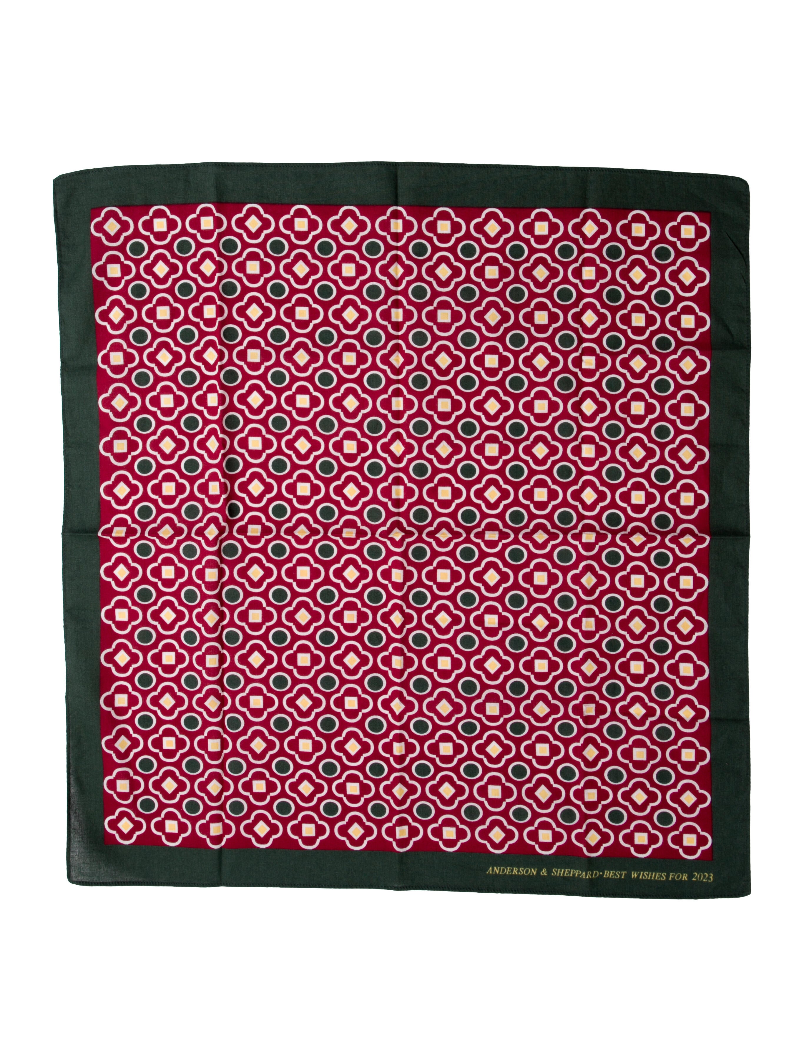 Anderson & Sheppard pattern print pocket square