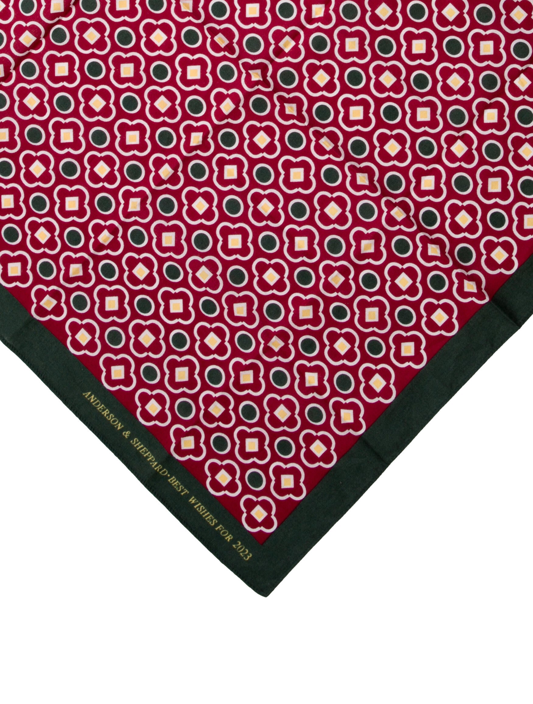 Anderson & Sheppard pattern print pocket square