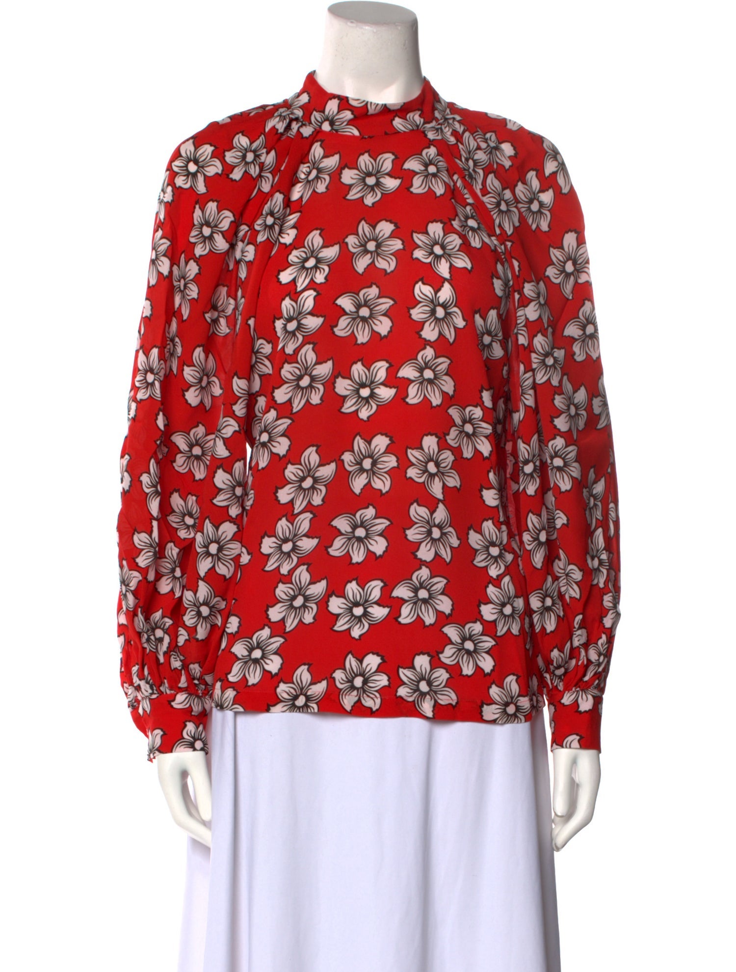 Anne Fontaine Silk Floral Print Blouse w/ Tags