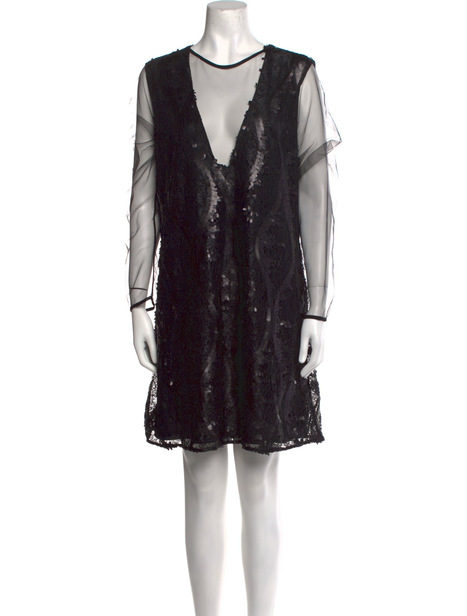 Anne Fontaine V-Neck Mini Dress