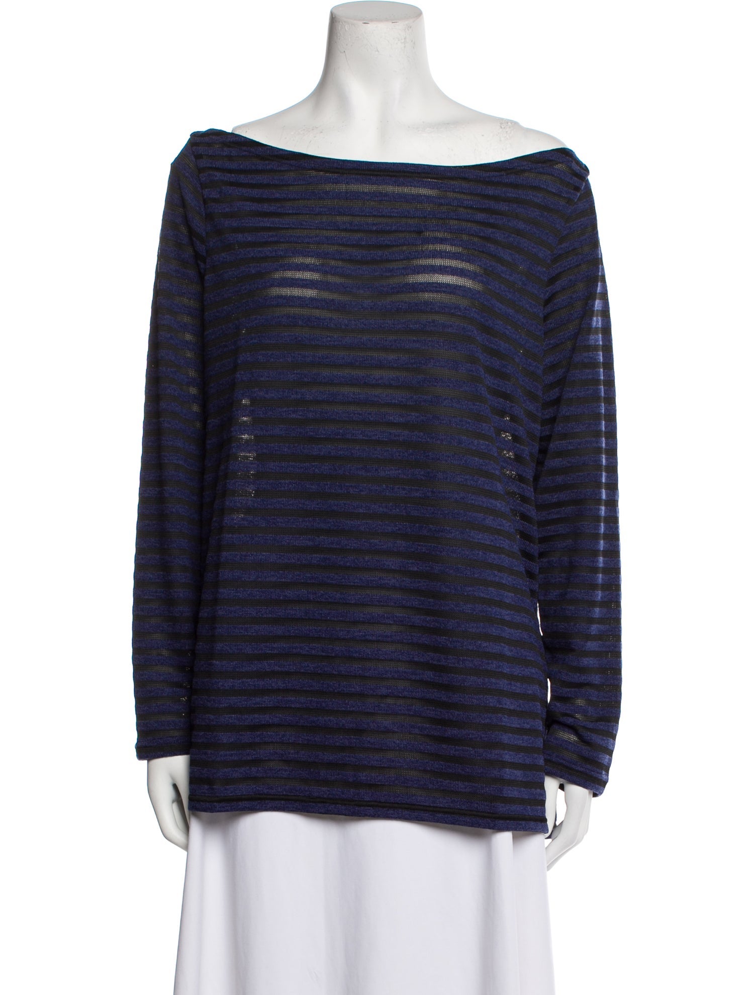 Anne Fontaine Striped Bateau Neckline Tunic