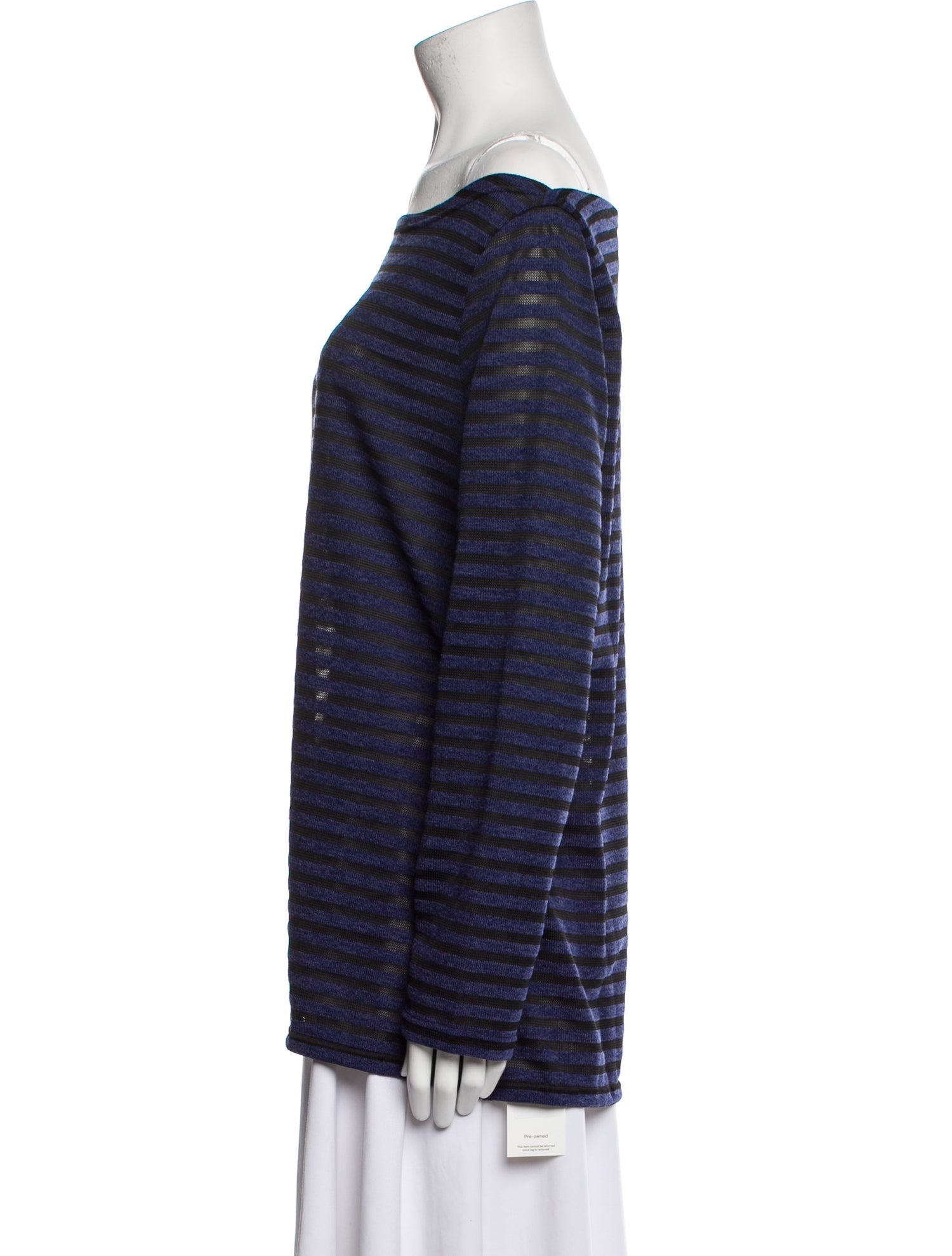Anne Fontaine Striped Bateau Neckline Tunic