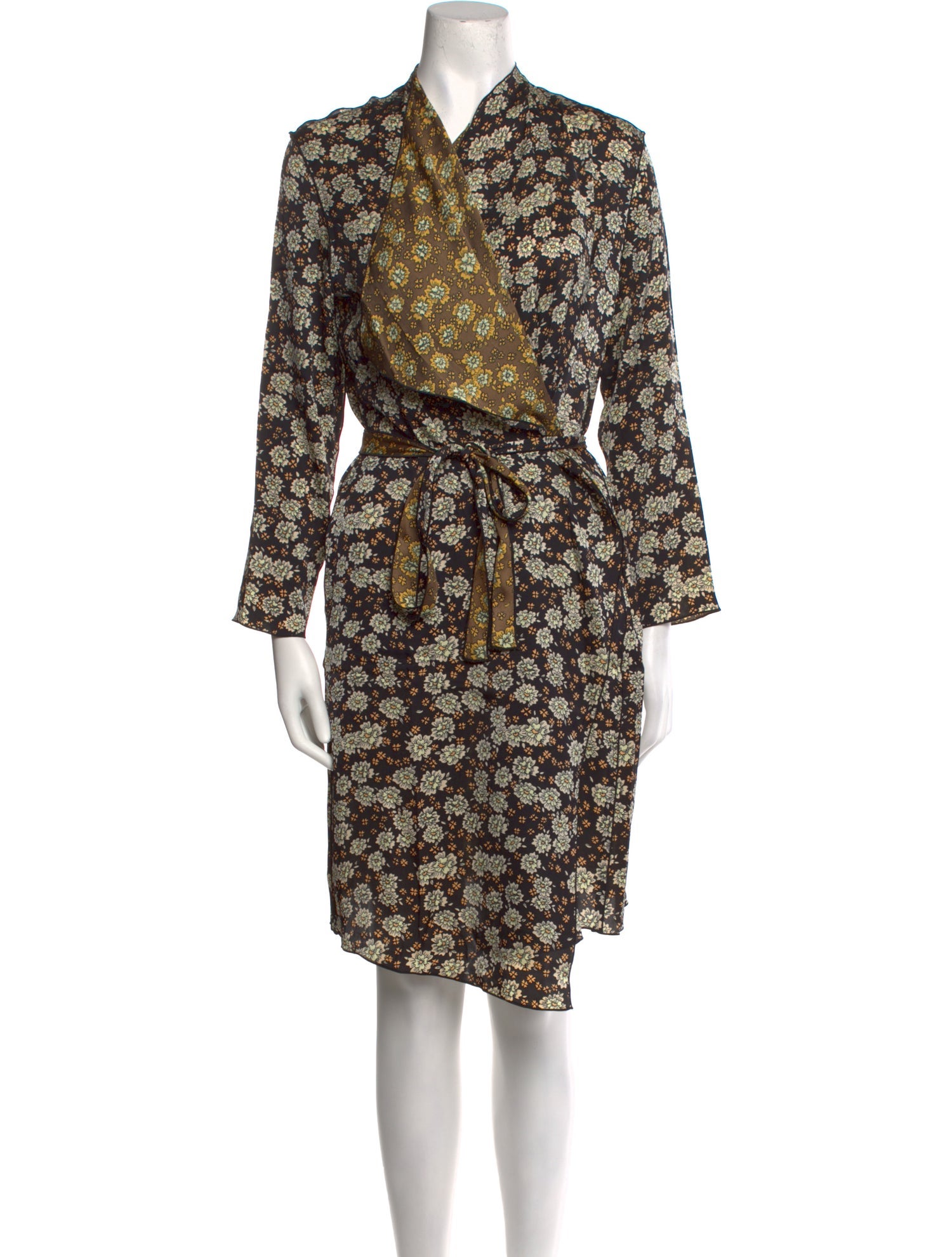 Anne Fontaine Floral Print Cowl Neck Sweater