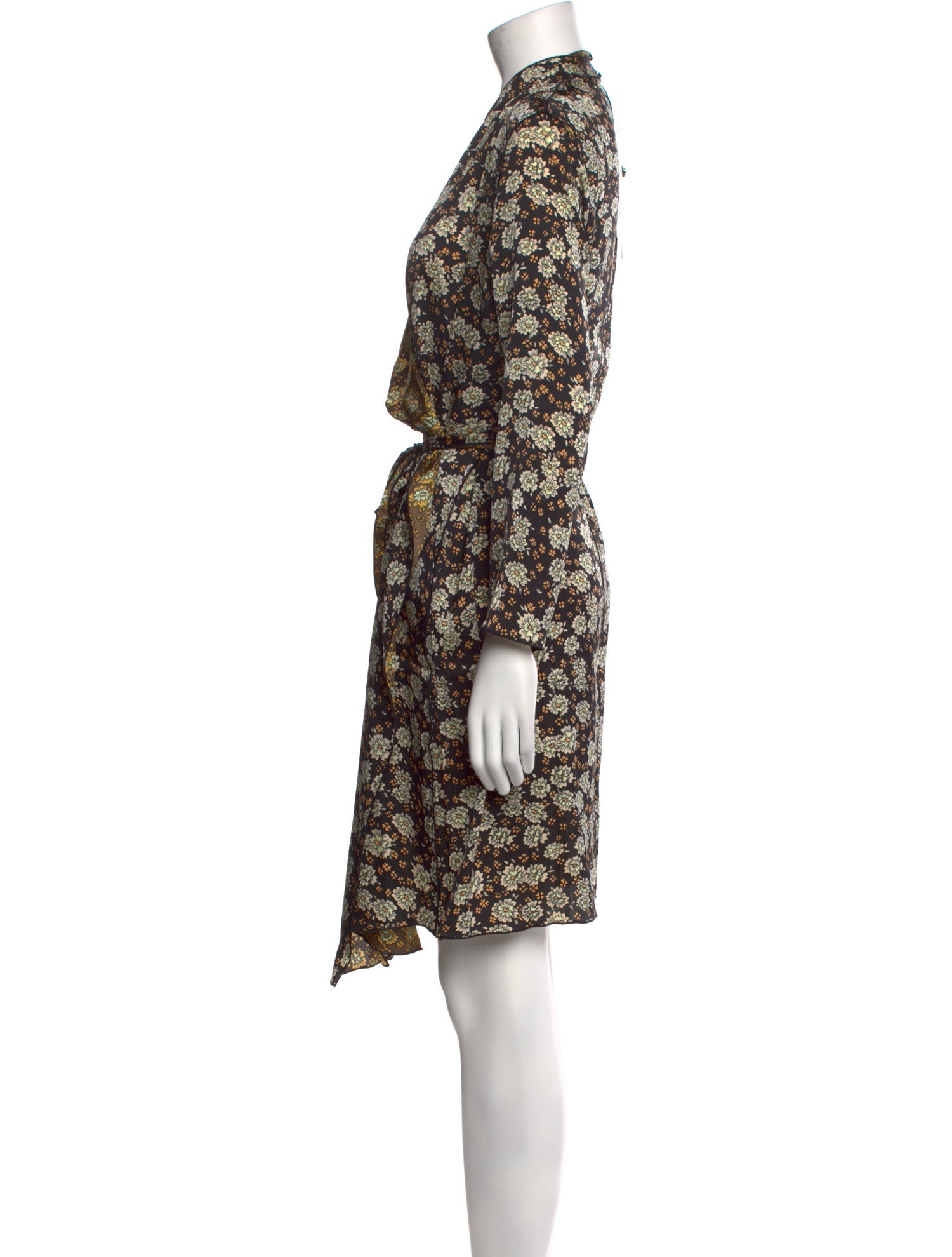 Anne Fontaine Floral Print Cowl Neck Sweater
