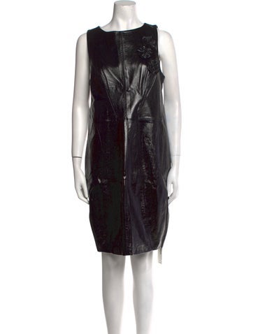 Anne Fontaine Dresses Lambskin Knee-Length Dress Us12, Fr44 | XL