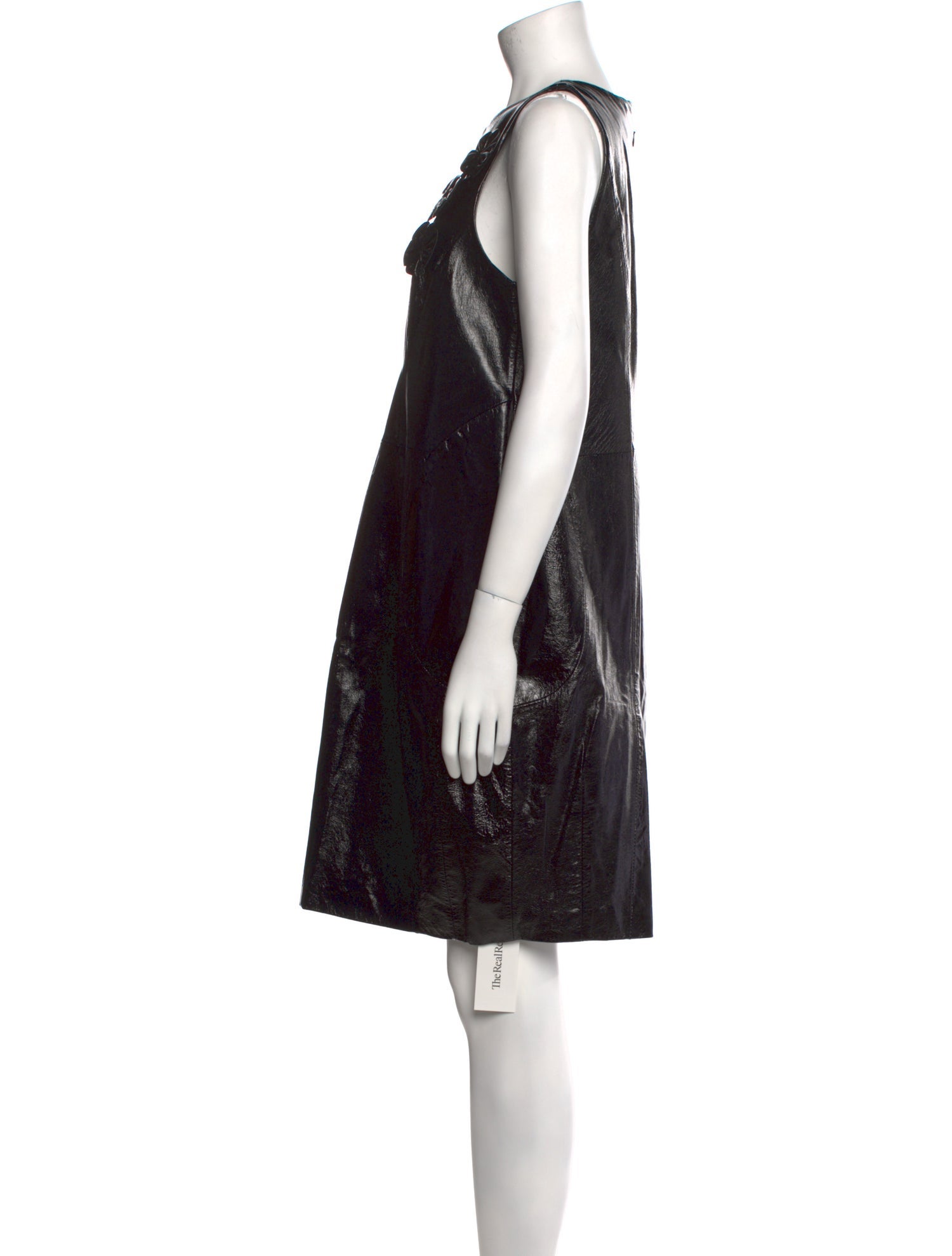 Anne Fontaine Lambskin Knee-Length Dress