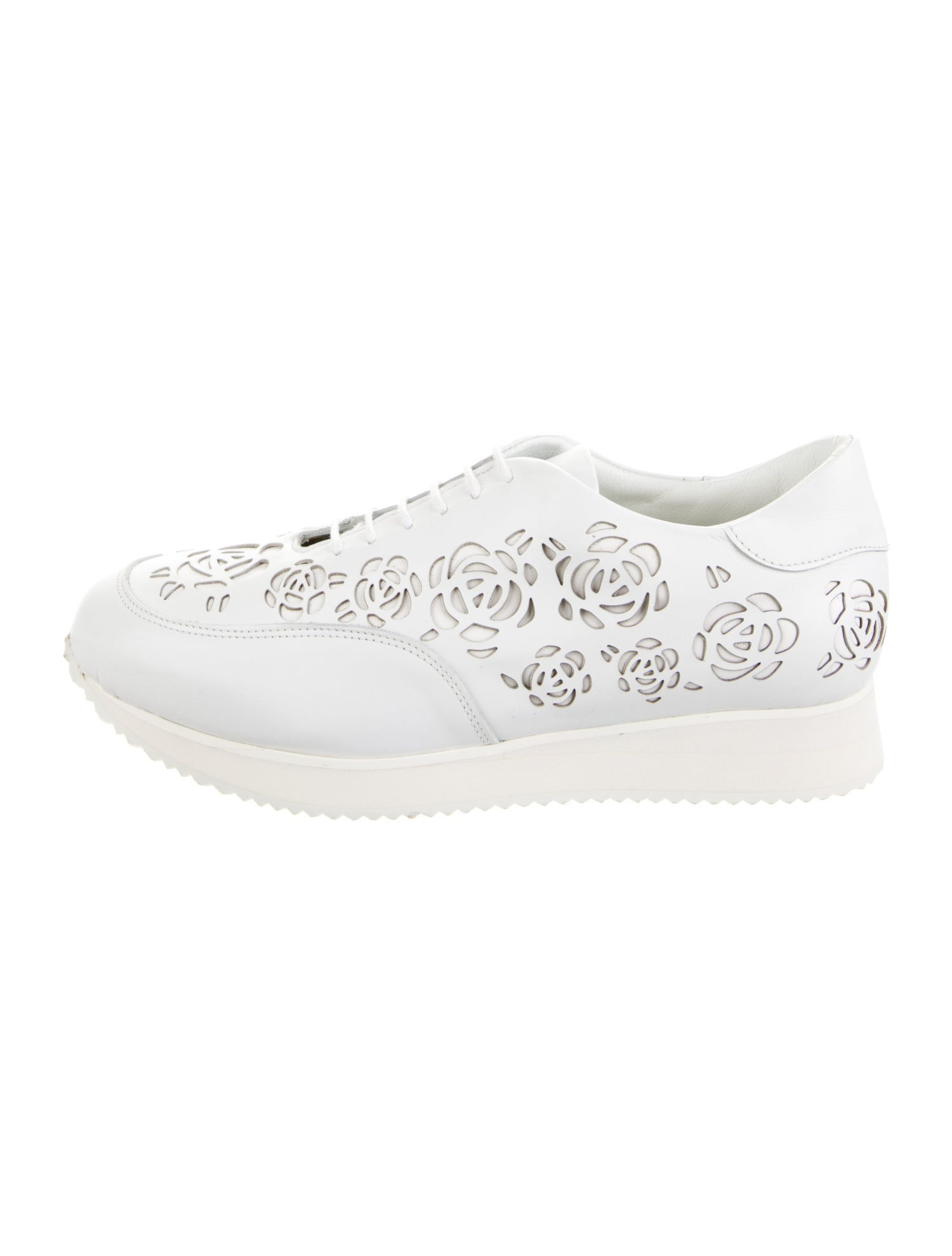 Anne Fontaine Leather Printed Sneakers