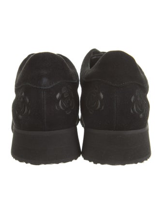 Anne Fontaine Suede Lasercut Accents Sneakers