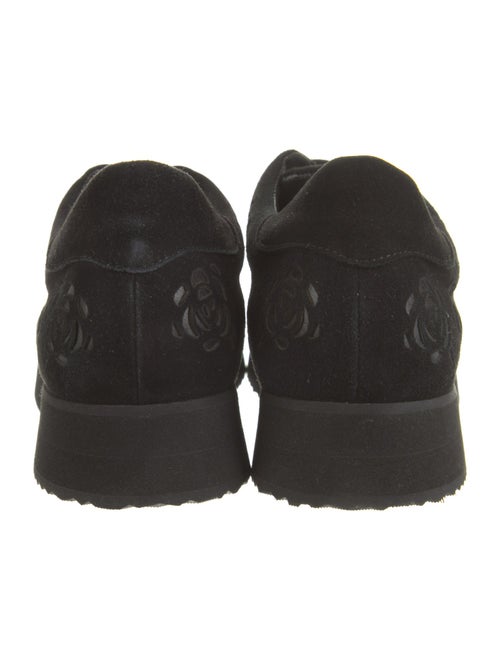 Anne Fontaine Suede Lasercut Accents Sneakers