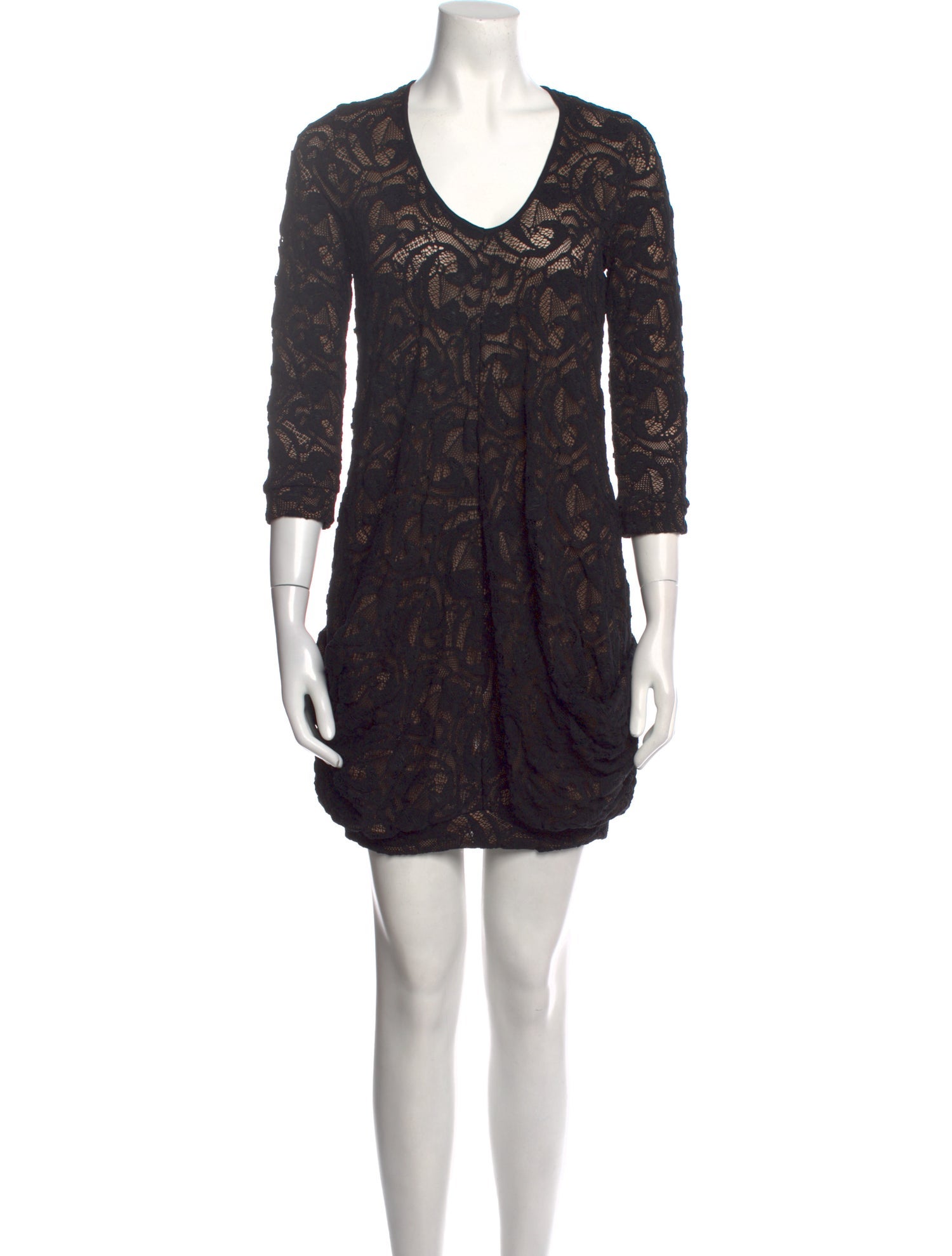 Anne Fontaine Lace Pattern Mini Dress