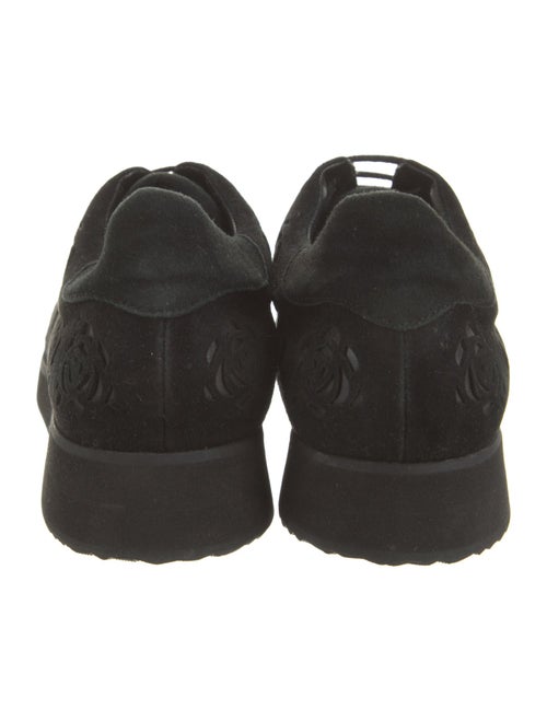 Anne Fontaine Suede Lasercut Accents Sneakers