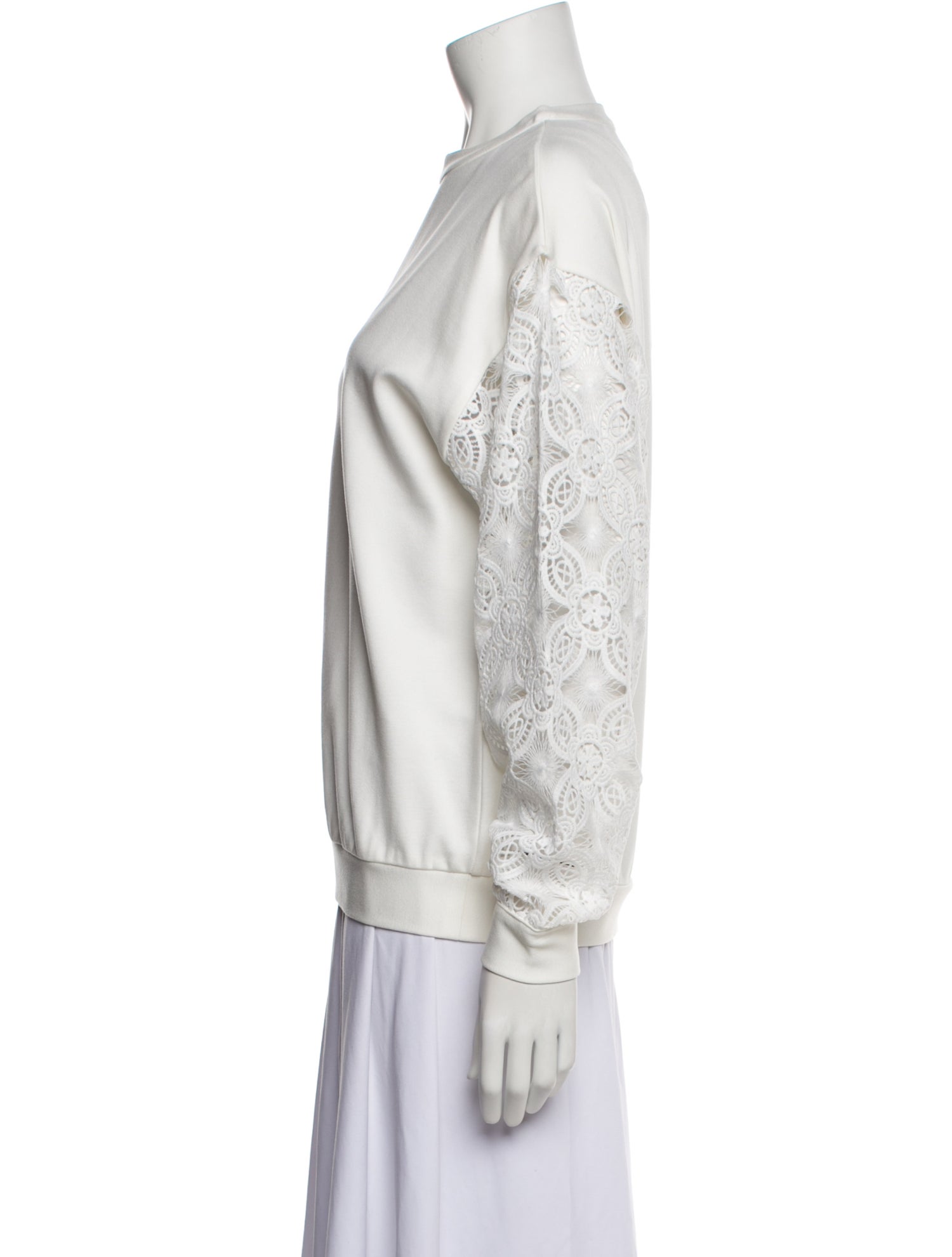 Anne Fontaine Bateau Neckline Long Sleeve Sweatshirt