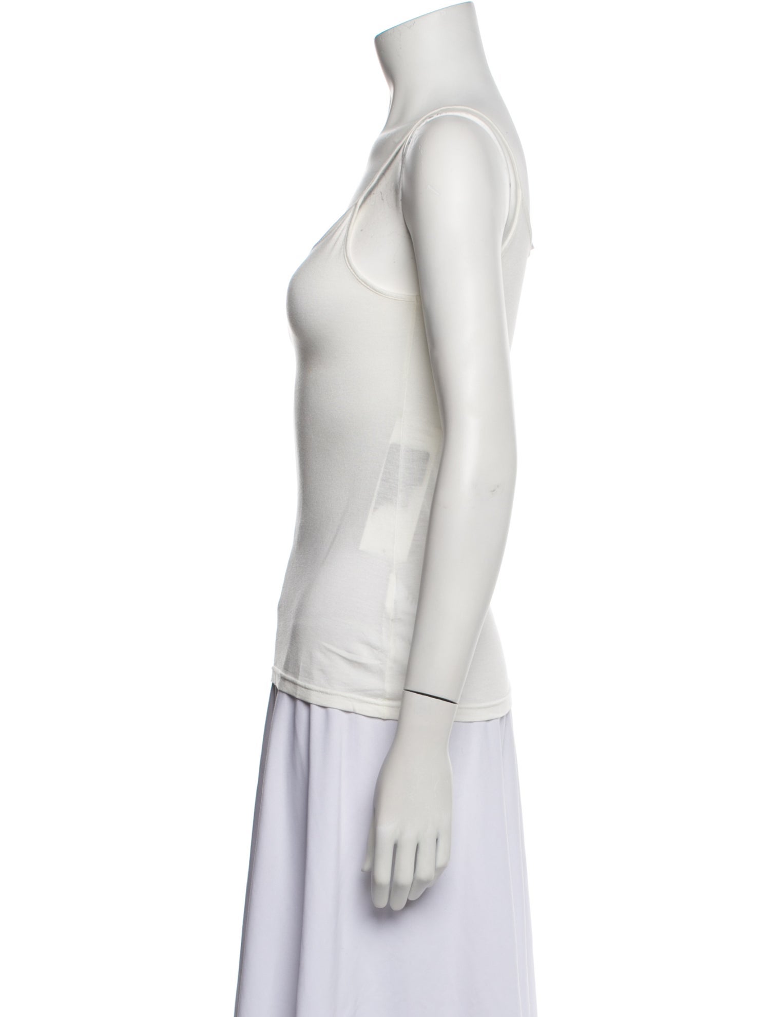 Anne Fontaine Scoop Neck Sleeveless Top