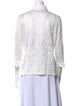 Anne Fontaine Nylon Lace Pattern Button-Up Top