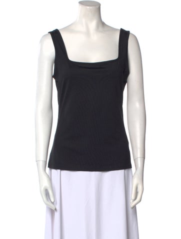 Anne Fontaine Tops Square Neckline Sleeveless Top Us10, Fr42 | L