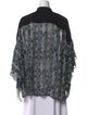 Anne Fontaine Silk Animal Print Blouse