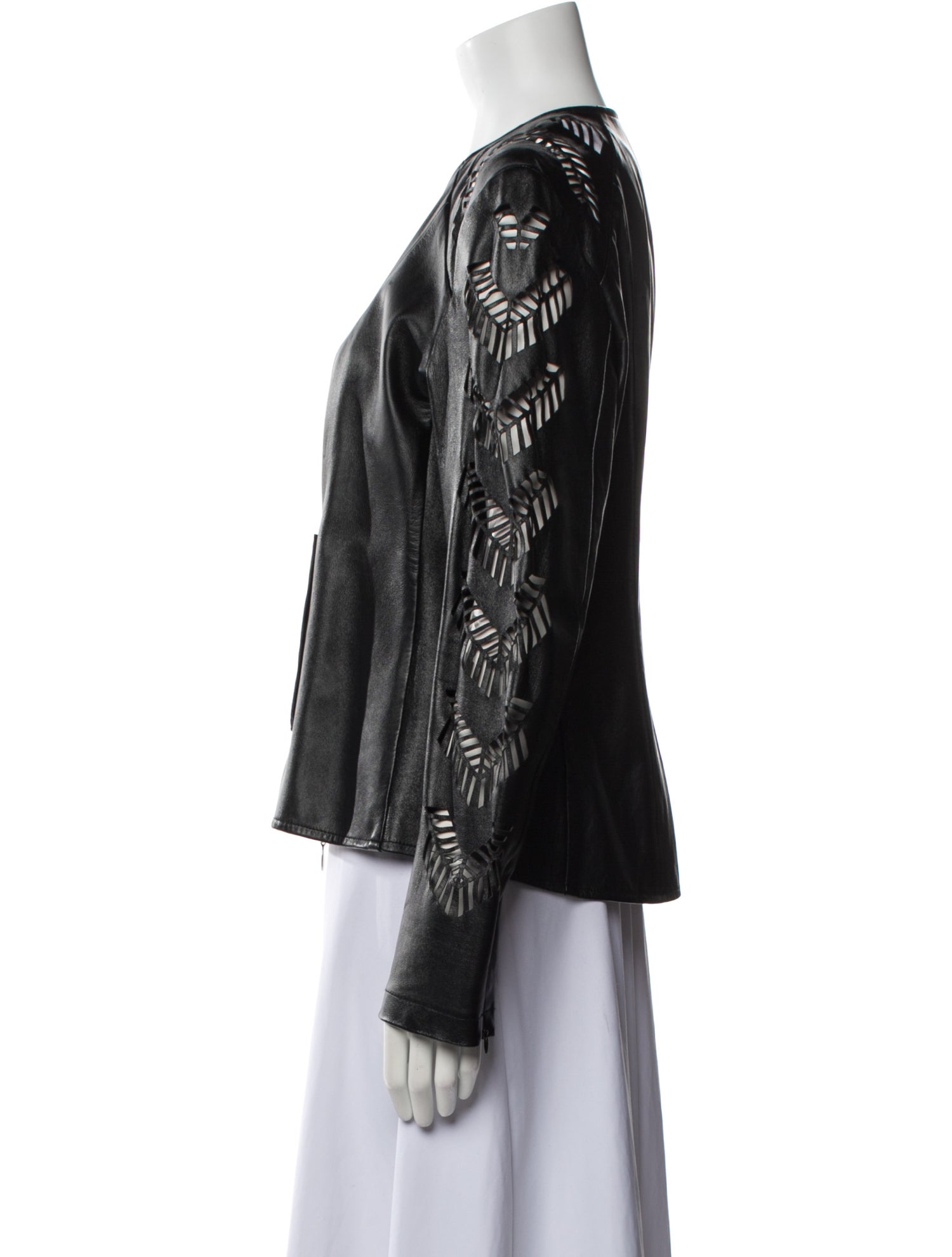 Anne Fontaine Leather Biker Jacket