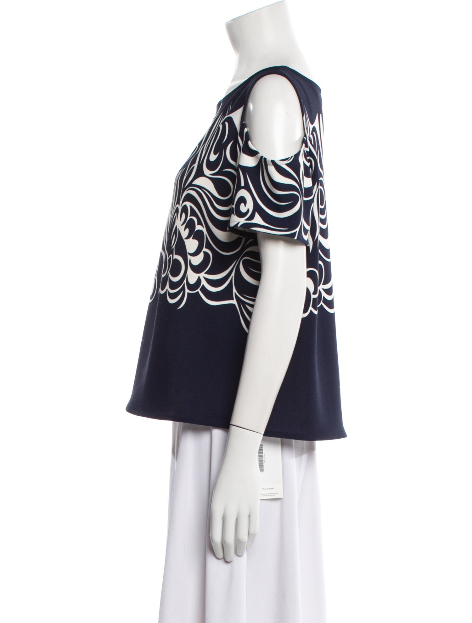 Anne Fontaine Printed Bateau Neckline T-Shirt