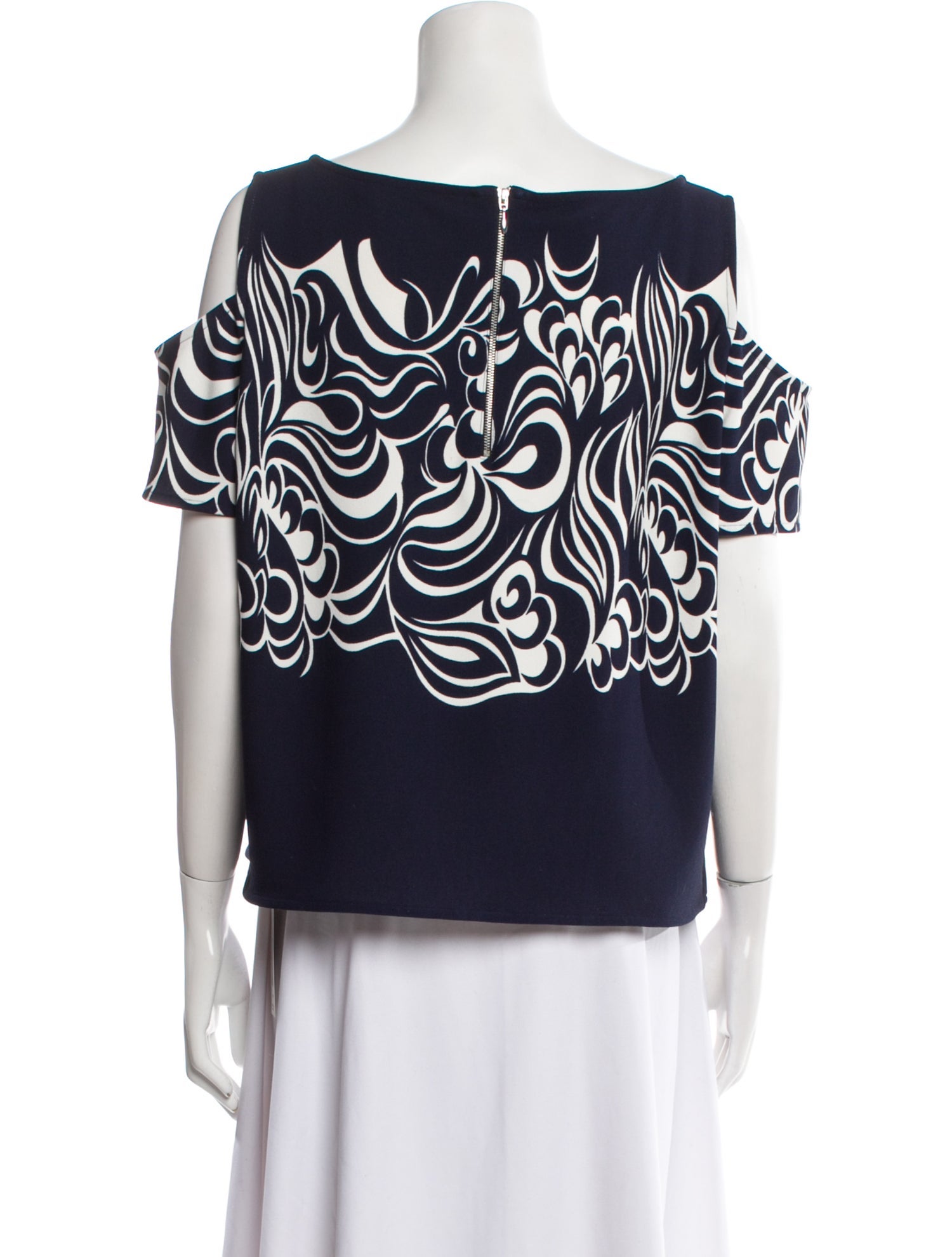 Anne Fontaine Printed Bateau Neckline T-Shirt