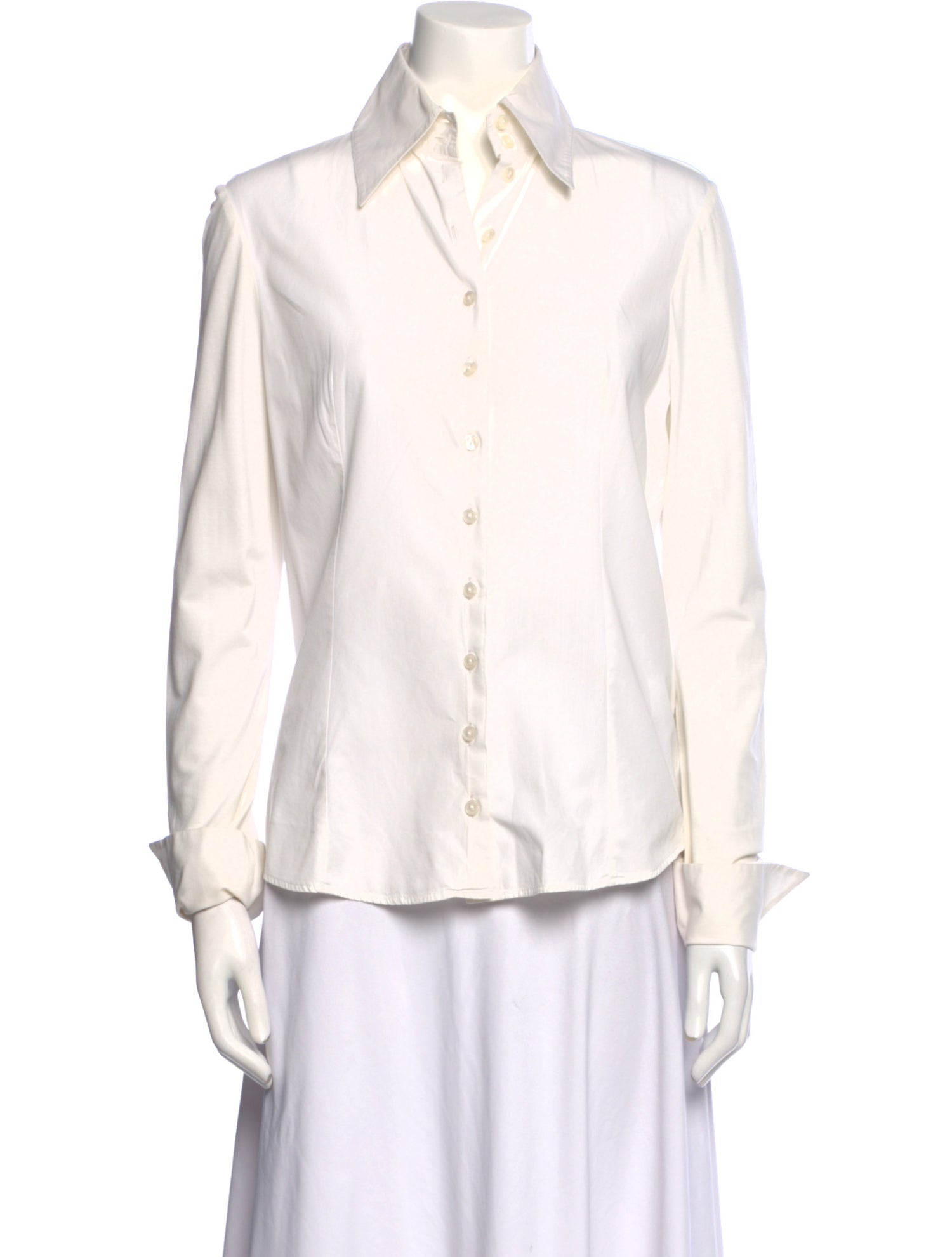 Anne Fontaine Long Sleeve Button-Up Top