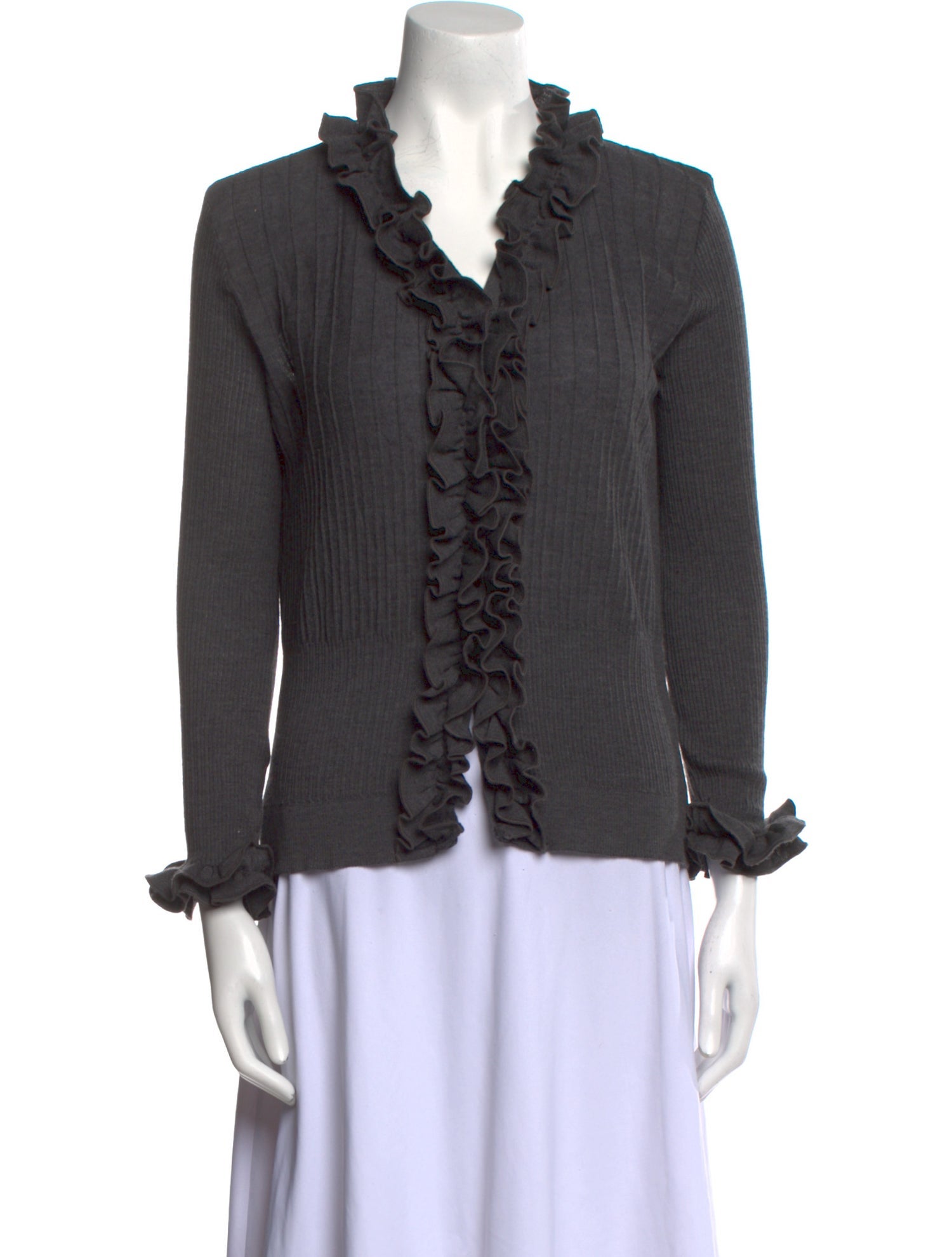 Anne Fontaine V-Neck Long Sleeve Blouse