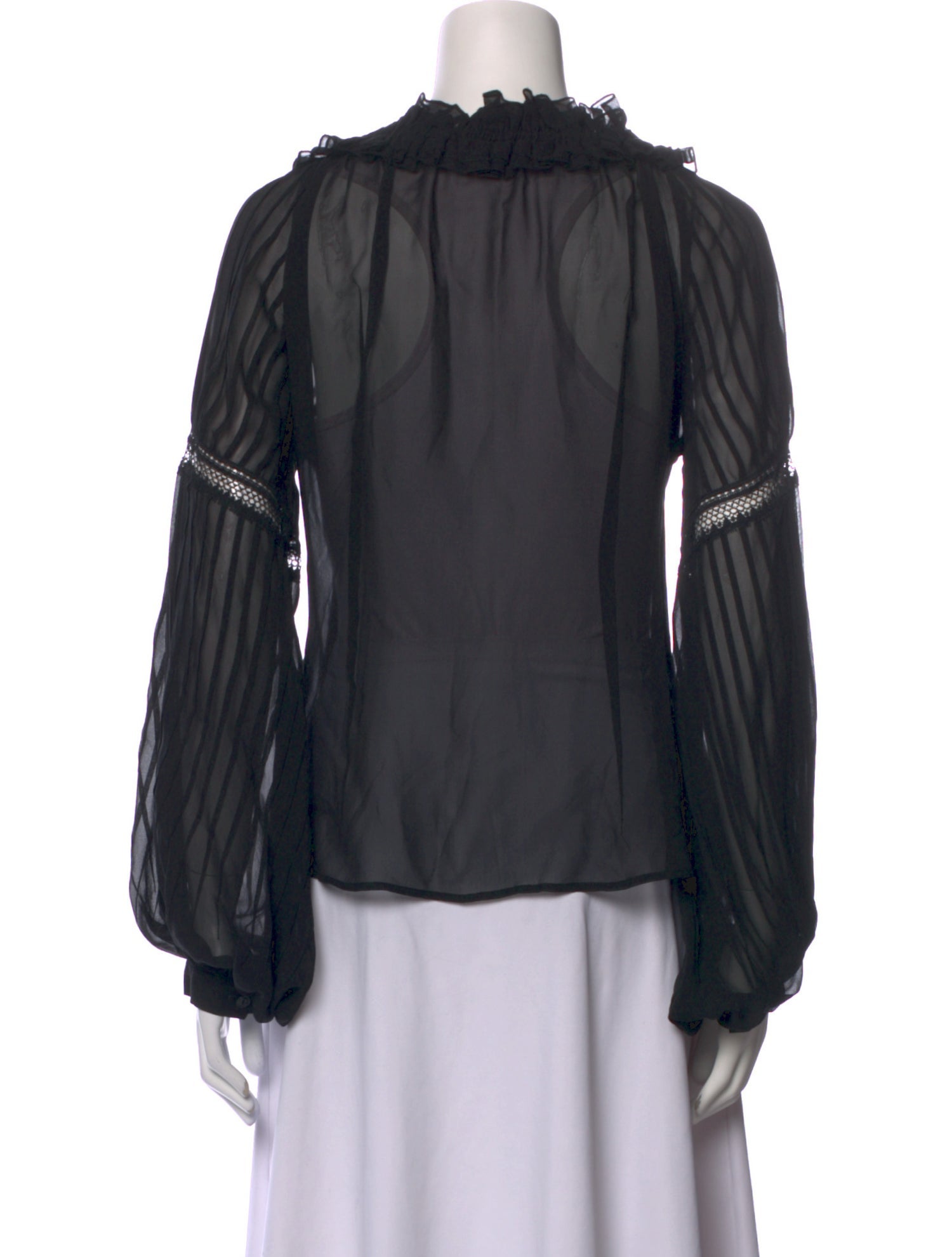 Anne Fontaine Silk Crew Neck Blouse