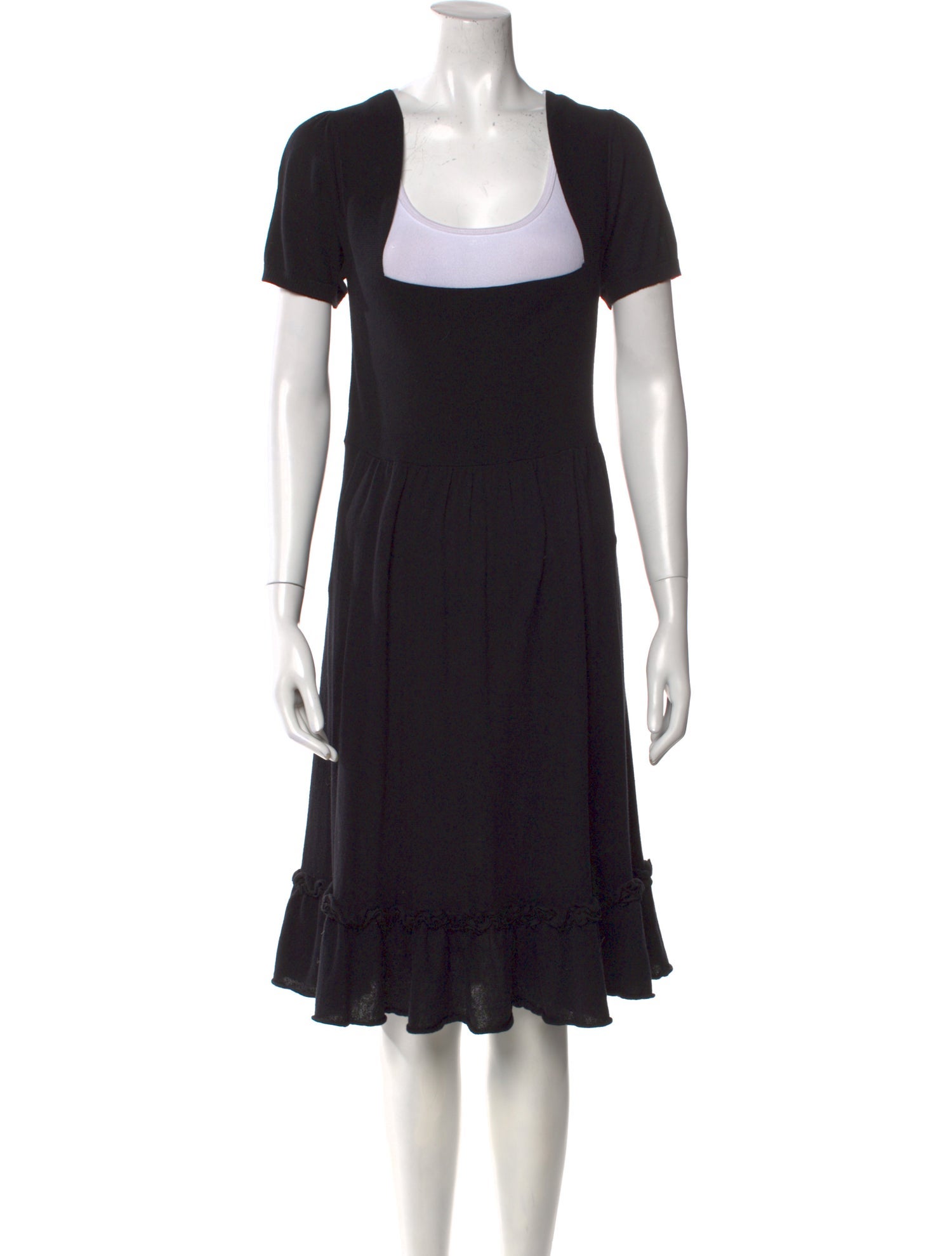 Anne Fontaine Scoop Neck Knee-Length Dress