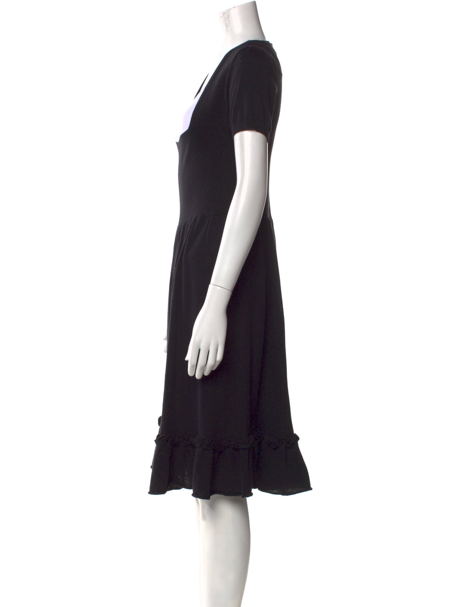 Anne Fontaine Scoop Neck Knee-Length Dress