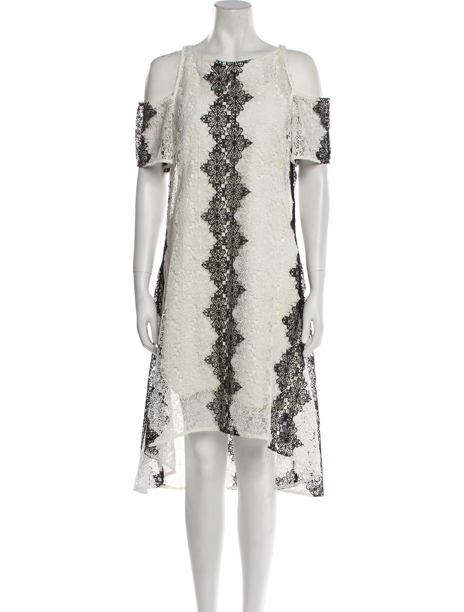 Anne Fontaine Lace Pattern Midi Length Dress