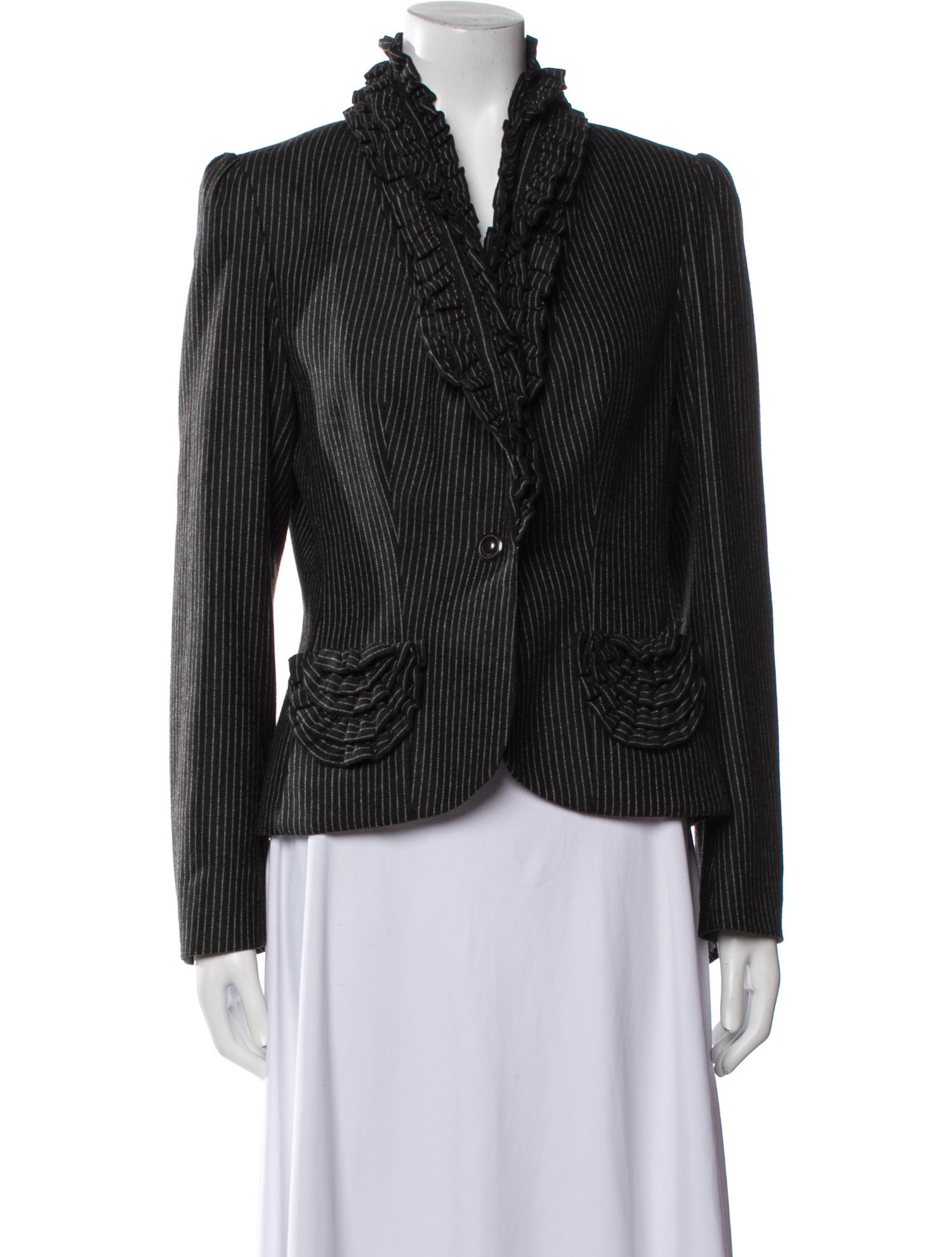 Anne Fontaine Wool Striped Blazer