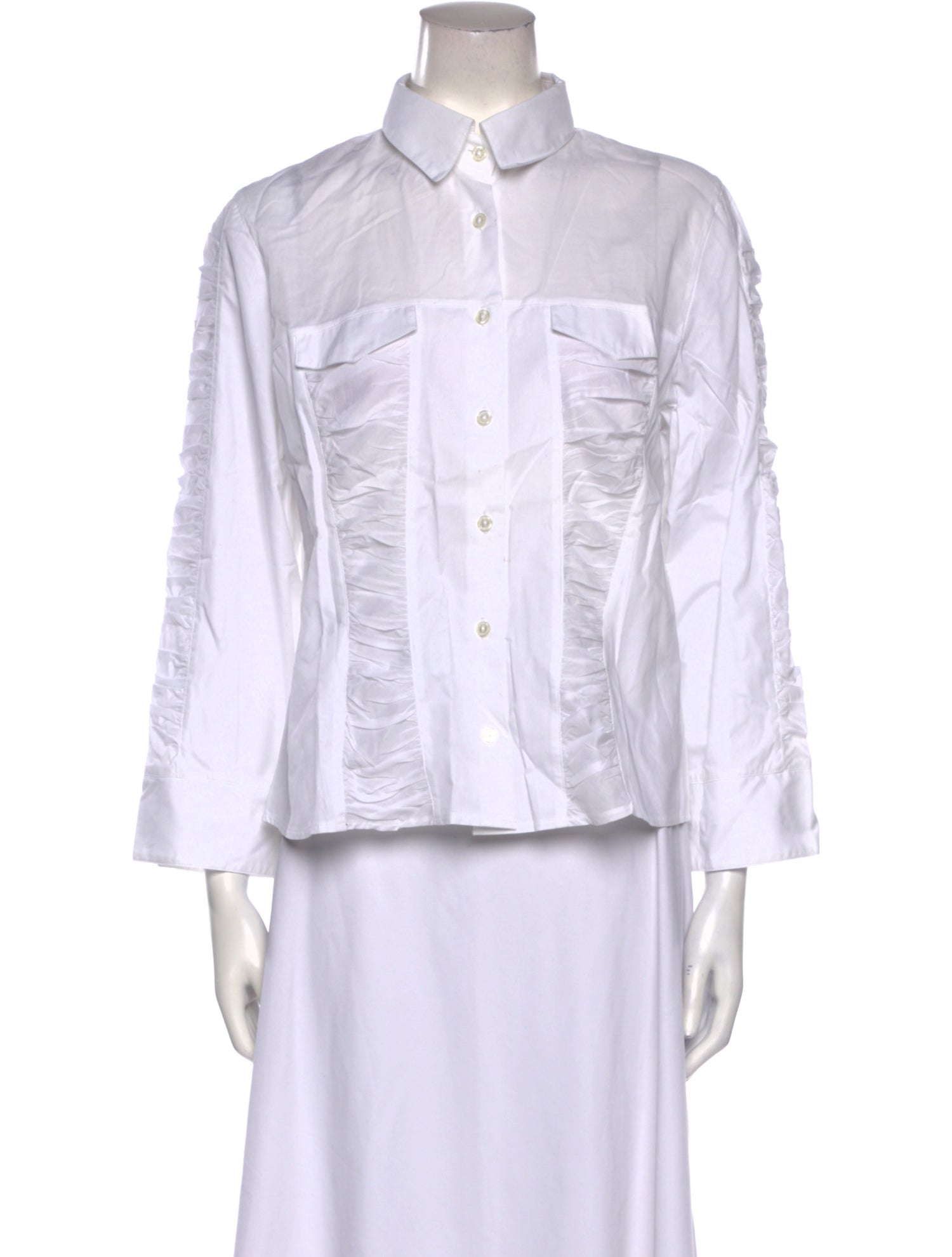 Anne Fontaine Long Sleeve Button-Up Top